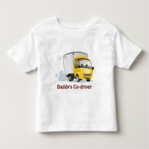 Little Yellow Cartoon Truck for Kids Toddler T_shirt