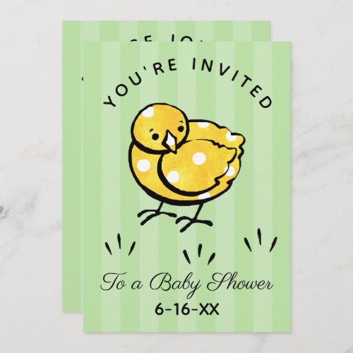 Little Yellow Chick Baby Shower Invitation