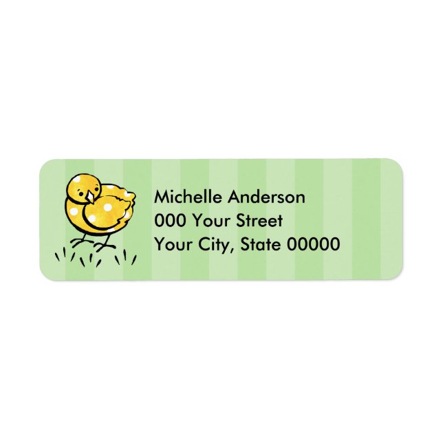 Little Yellow Chick Return Address Label (Front)