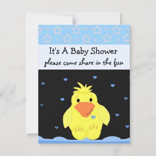 Little Yellow Duck Baby Shower Invitation