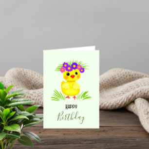 Little yellow duck holiday card