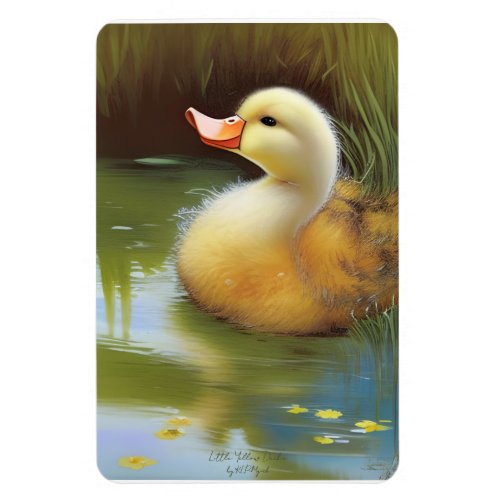 Little Yellow Duckie _ AI Fantasy Art Still Life  Magnet