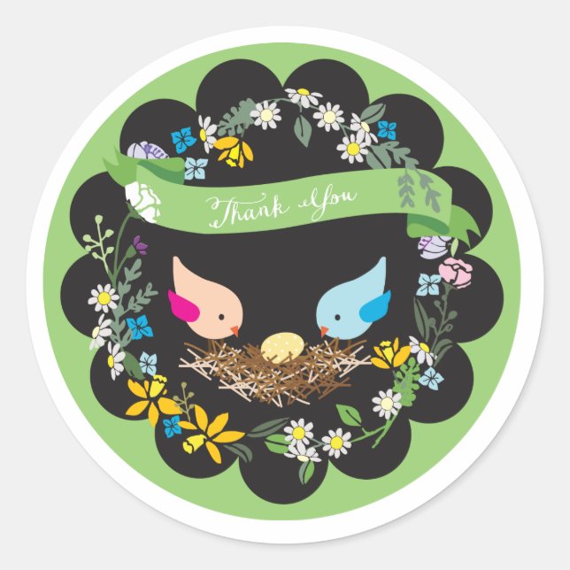 Little Yellow Egg | Baby Shower Favor Sticker (Front)