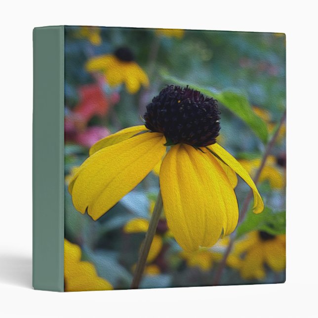 Little yellow flower 3 ring binder (Front/Spine)