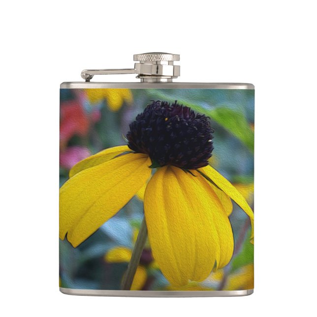 Little yellow flower flask (Front)