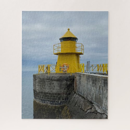 Little Yellow Lighthouse in Reykjavik Iceland Jigsaw Puzzle