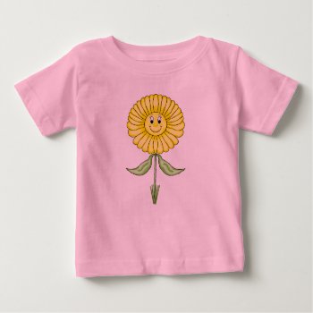 Little Yellow Petunia Baby Girl Tutu Body Suit Baby T-shirt by Shenanigins at Zazzle