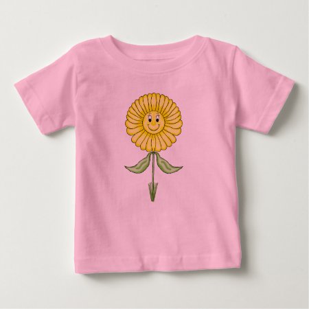 Little Yellow Petunia Baby Girl Tutu Body Suit Baby T-shirt