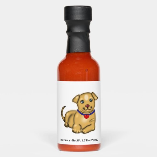 Little Yellow Puppy With Heart Dog   Hot Sauces