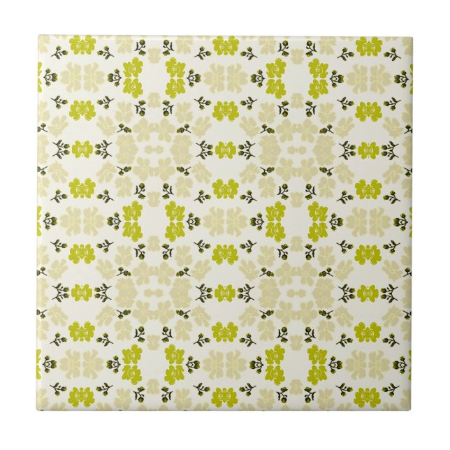 Little Yellow Roses Tile (Front)