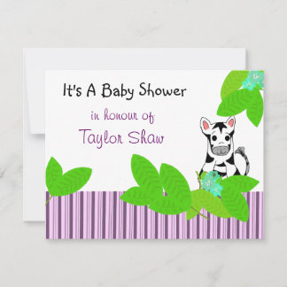 Little Zebra Baby Shower Invitation