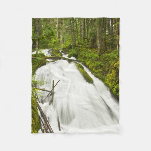Little Zig Zag Falls  Mount Hood National Forest Fleece Blanket