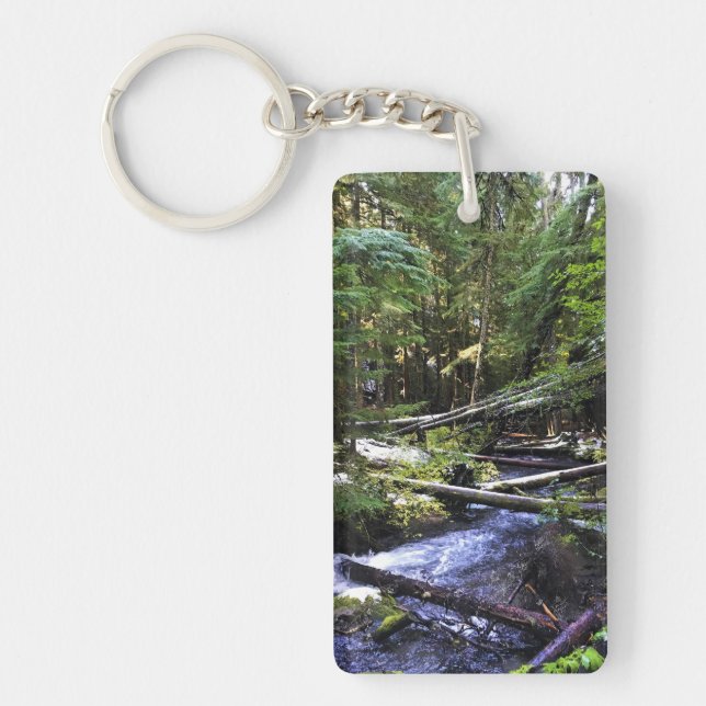 Little Zigzag River, Oregon Keychain (Front)