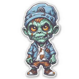 Little zombie boy sticker