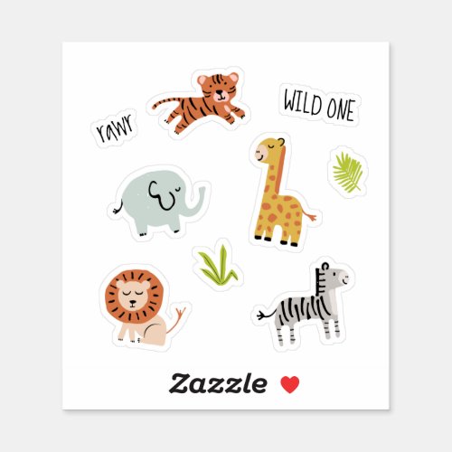 Little Zoo Animals Sticker