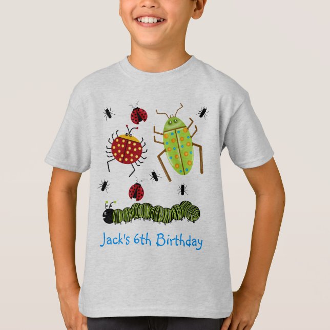 Littlebeane Bugs Insects  Ladybug Ant Caterpillar T-Shirt (Front)