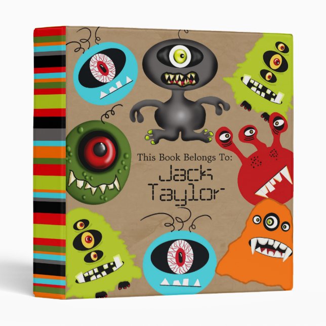 Littlebeane Monsters Aliens Photo Album Binder (Front/Spine)