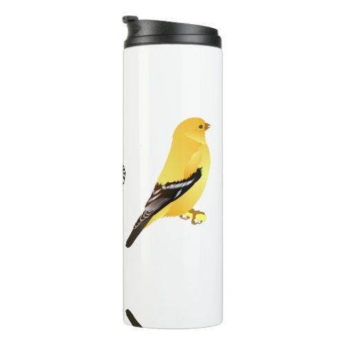 Littlecat birds thermal tumbler