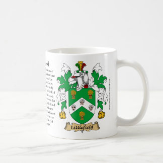 Littlefield, the Origin, the Meaning and the Crest Coffee Mug
