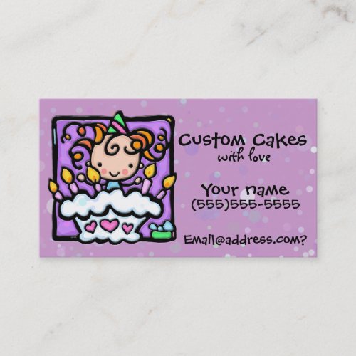 LITTLEGIRLIE Cake decorating Custom card Business Card Templates