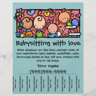 LittleGirlie Child care custom tear-sheet flyer