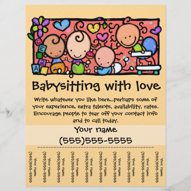 LittleGirlie Child care custom tear-sheet_Gold Flyer (Front)