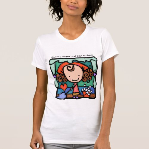 LittleGirlie loves her housecleaning business WHT T_Shirt