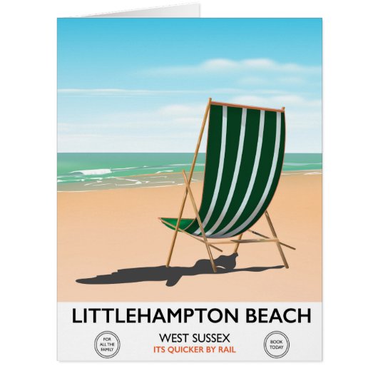 Littlehampton Beach East Sussex travel poster (Front)