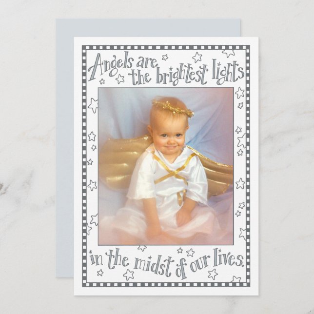 Littlest Angel | Sketched Quote Holiday Card (Front/Back)