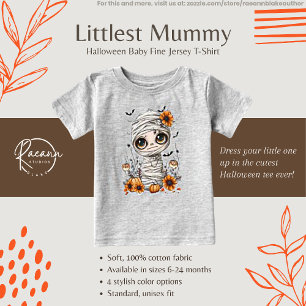Littlest Mummy Halloween Baby Fine Jersey T-Shirt