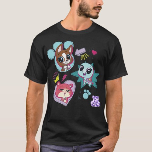 Littlest Pet Shop Pawsitively Cute Group Premium  T_Shirt