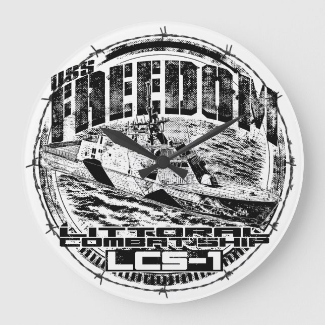 Littoral combat ship Freedom Acrylic Wall Clock (Front)