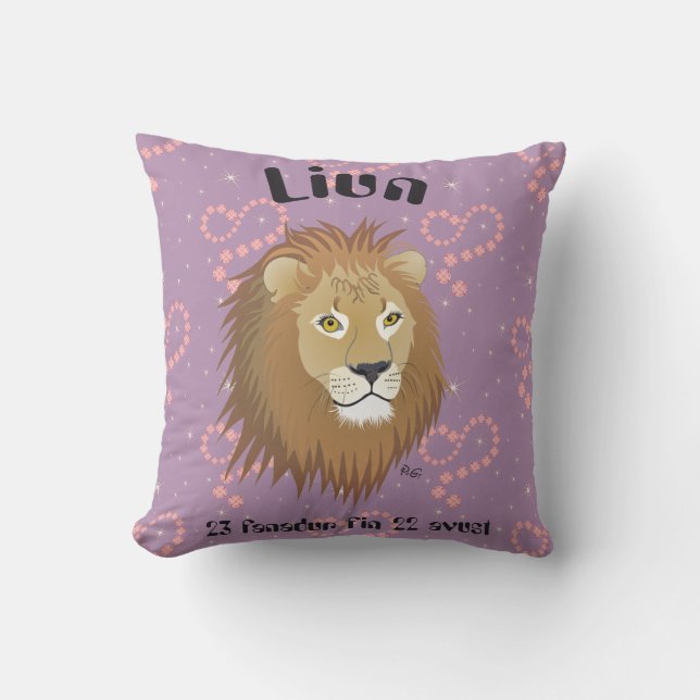 Liun sign throw pillow (Front)
