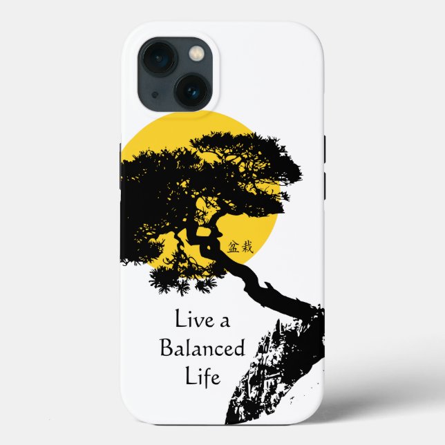 Live a Balance Life Bonsai Tree Case-Mate iPhone Case (Back)