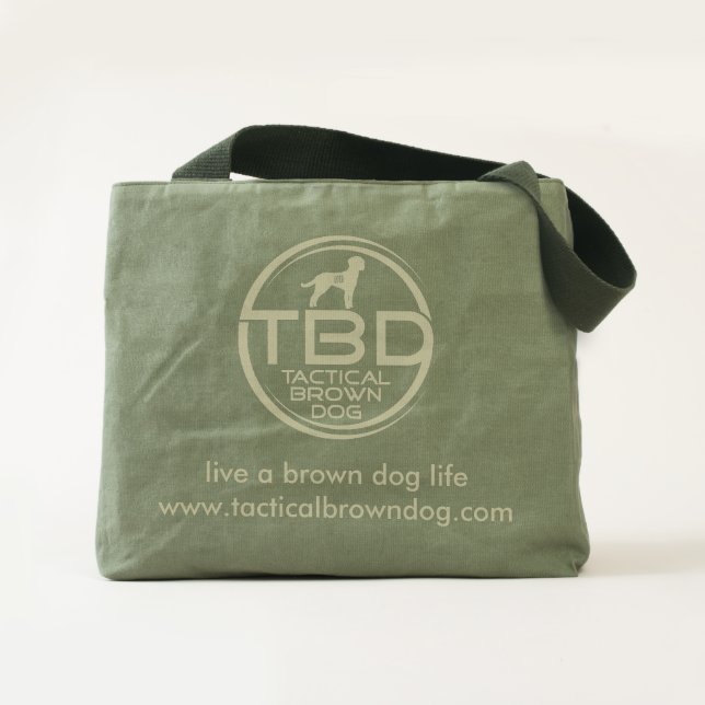 Live a Brown Dog Life canvas tote (Back)