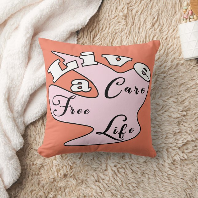 Live a care free life  throw pillow (Blanket)