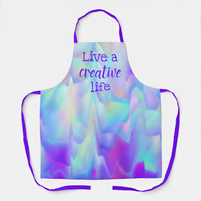 Live a Creative Life Colorful Apron (Front)