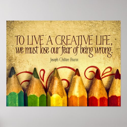 Live A Creative Life Poster
