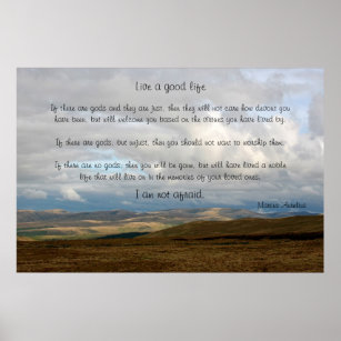 Live a good life - Marcus Aurelius Poster