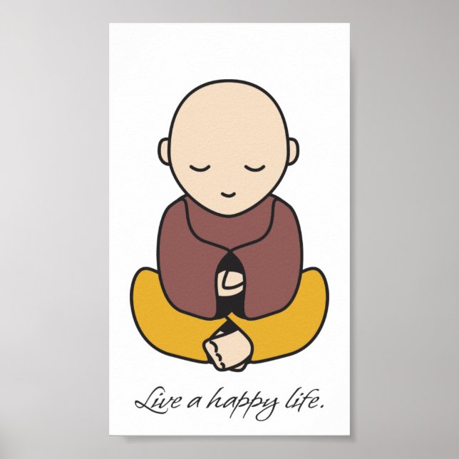 Live a happy life poster (Front)
