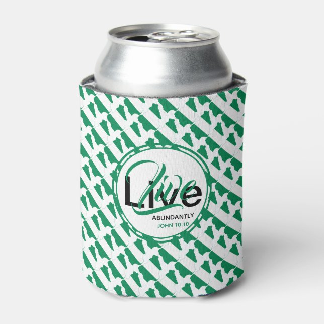 Live Abundantly John 10:10 NIGERIA NAIJA Can Cooler (Can Front)