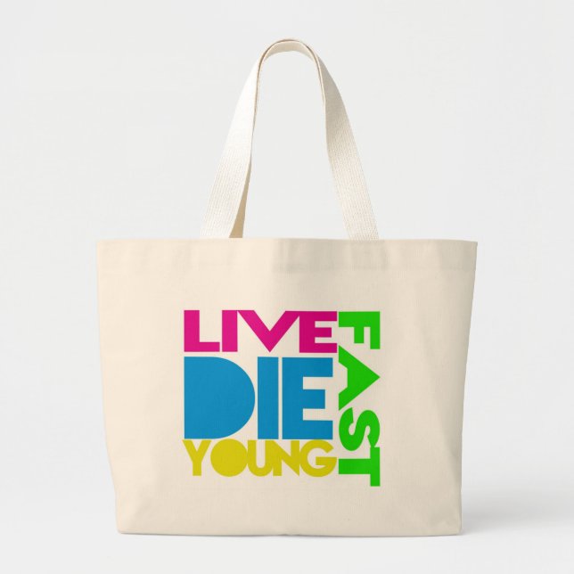 Live almost the young large tote bag (Front)