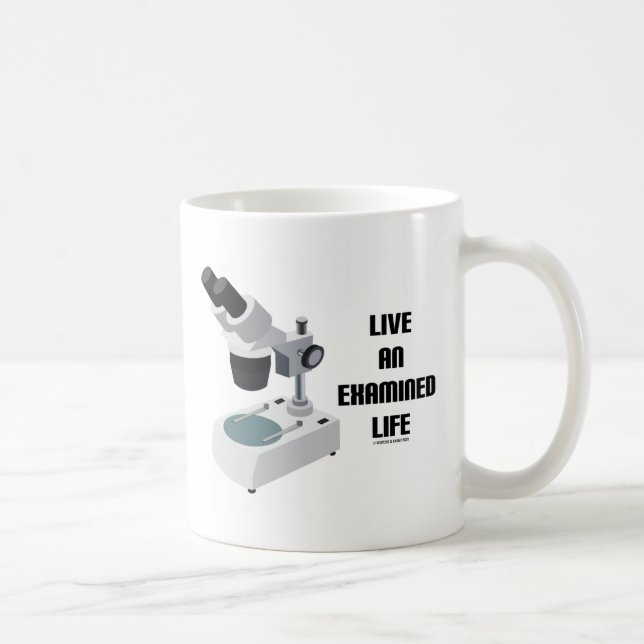 Live An Examined Life Compound Microscope Coffee Mug (Right)