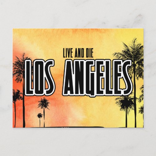 Live and Die In LA Postcard