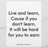 Live and Learn (Front)