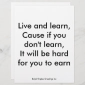 Live and Learn (Front/Back)