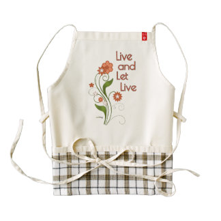 Live and Let Live (12 step programs) Zazzle HEART Apron