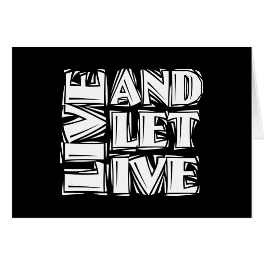 Live and Let Live 12 Step Recovery Slogan Quote Cards (Front Horizontal)