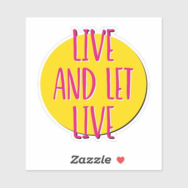 Live And Let Live 12 Step Slogan Sticker (Sheet)