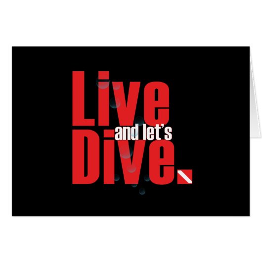 Live and Lets Dive Cards (Front Horizontal)